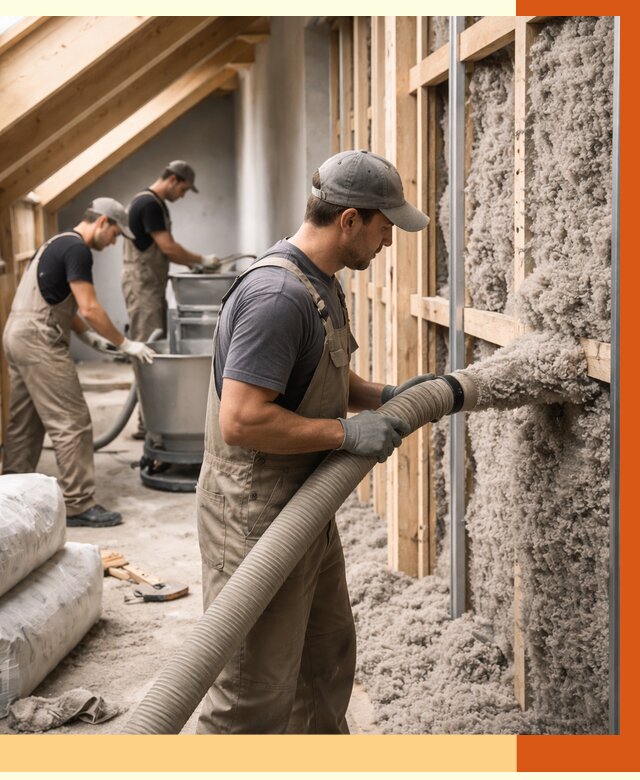 Утепление таунхауса эковатой в Новошахтинске от 2292 руб./м² — монтаж и задувка | ТепломастерНвш