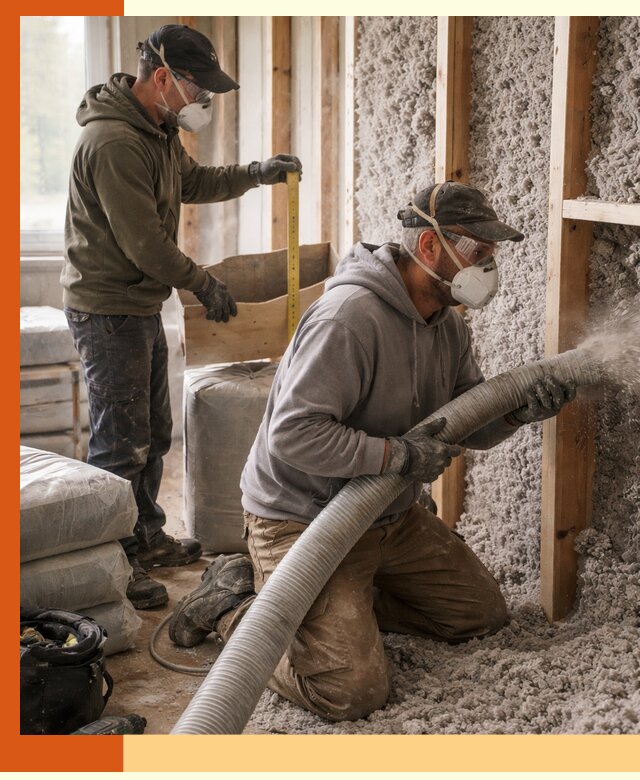 Утепление таунхауса эковатой в Новошахтинске для максимально теплых стен