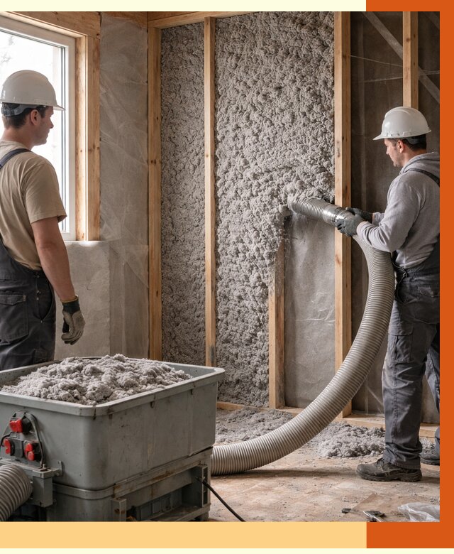 Утепление каркасного дома эковатой в Новошахтинске от 1875 руб. | ТепломастерНвш