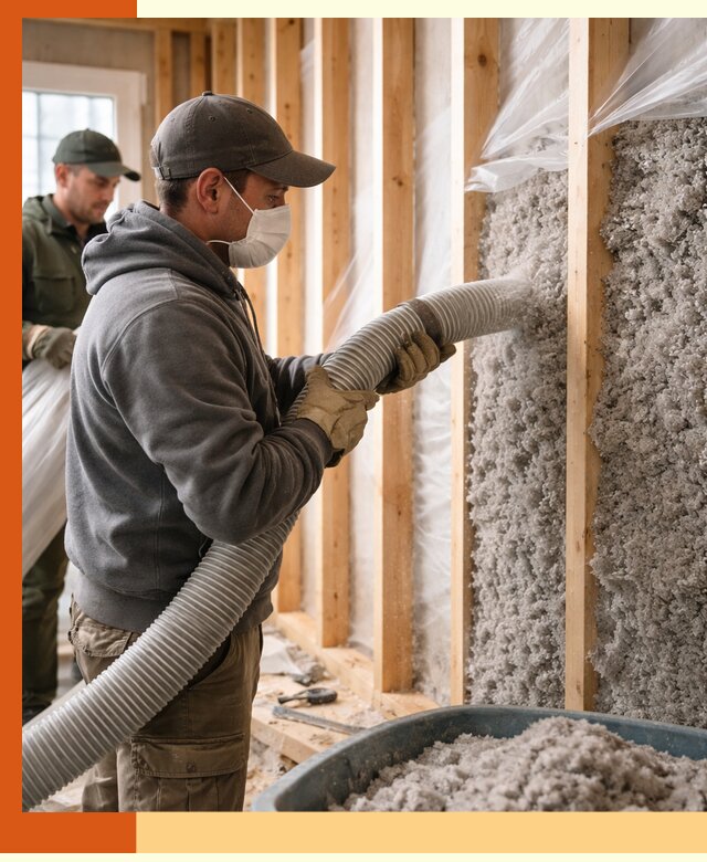 Утепление каркасного дома эковатой в Новошахтинске — качественно и надолго