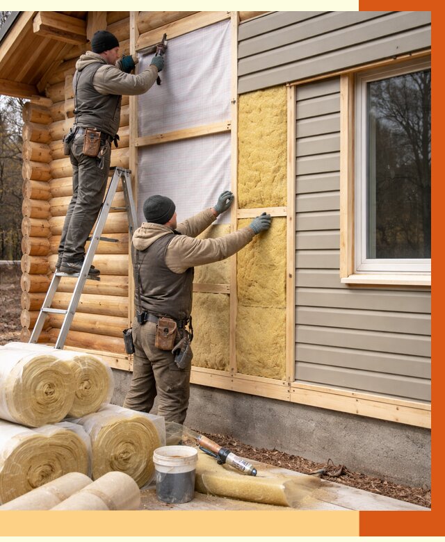 Утепление деревянного дома в Новошахтинске от 6458 руб./м2 — заказать работы | ТепломастерНвш