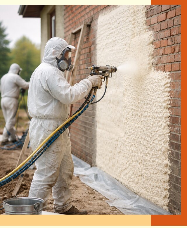 Утепление кирпичного дома ППУ в Новошахтинске под ключ от 6770 руб. | ТепломастерНвш