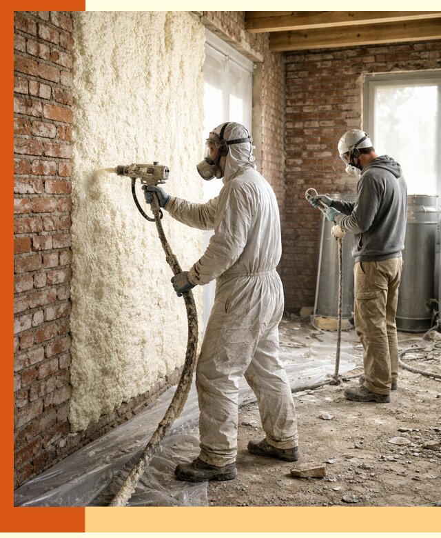 Утепление кирпичного дома пенополиуретаном в Новошахтинске