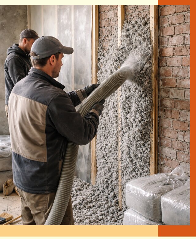 Утепление кирпичного дома эковатой в Новошахтинске от 2448 руб./м² | ТепломастерНвш