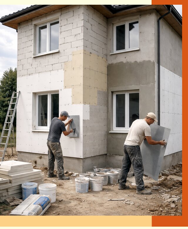 Утепление дома из газобетона в Новошахтинске от 4375 руб./м² — заказать у ТепломастерНвш