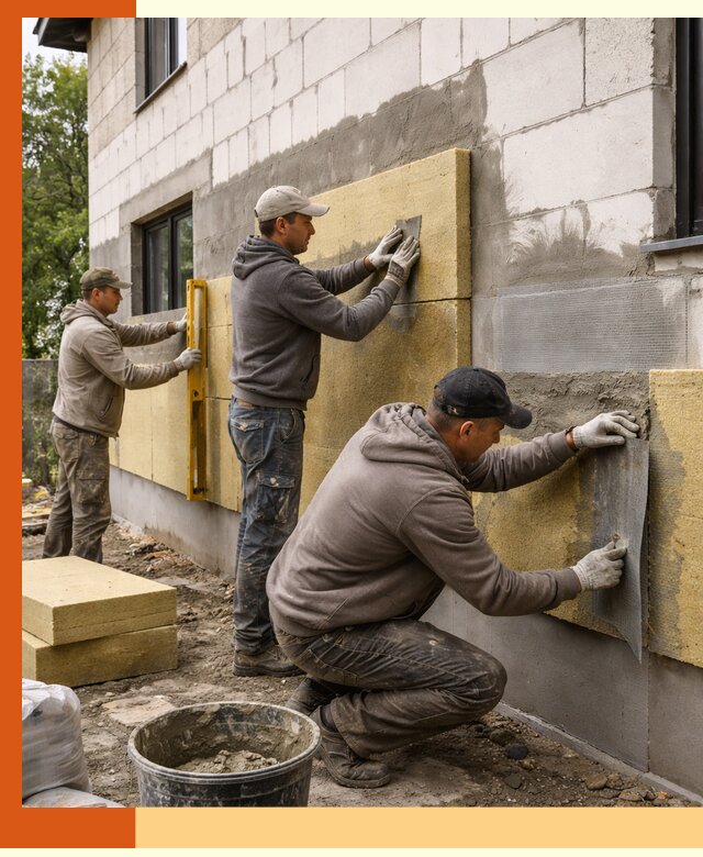 Утепление дома из газобетона в Новошахтинске качественно и долговечно