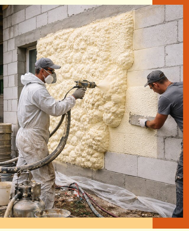 Утепление дома из газобетона ППУ в Новошахтинске от 5000 руб./м² под ключ | ТепломастерНвш