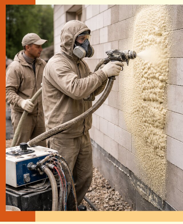 Утепление дома из газобетона ППУ в Новошахтинске — надежная теплоизоляция