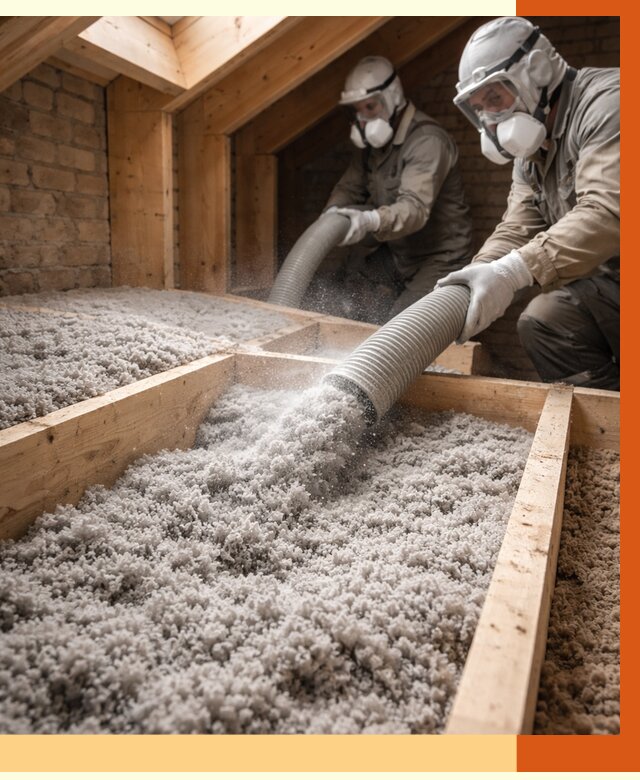 Утепление коттеджа эковатой в Новошахтинске от 2604 руб./м² — комплексная задувка и монтаж | ТепломастерНвш