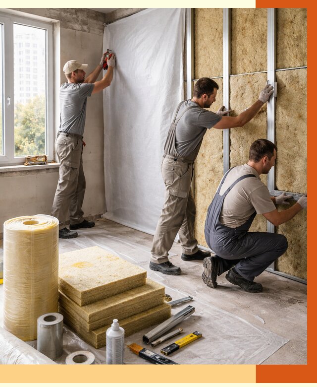 Утепление квартиры в Новошахтинске от 4687 руб/м2 — утеплить квартиру изнутри и снаружи | ТепломастерНвш