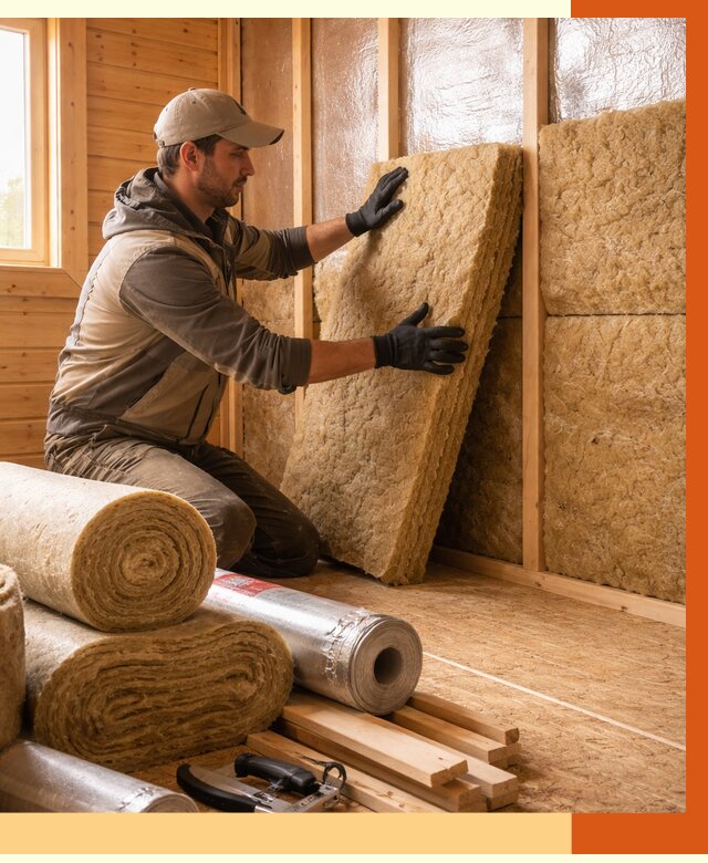 Утепление бани в Новошахтинске под ключ от 4687 руб./м2 — утеплить потолок, пол и стены | ТепломастерНвш