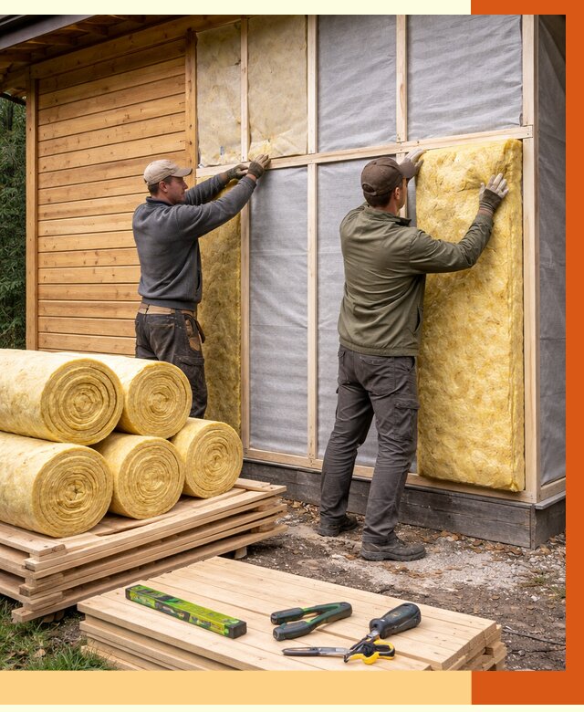 Утепление бани снаружи в Новошахтинске от 88536 руб. под ключ | ТепломастерНвш