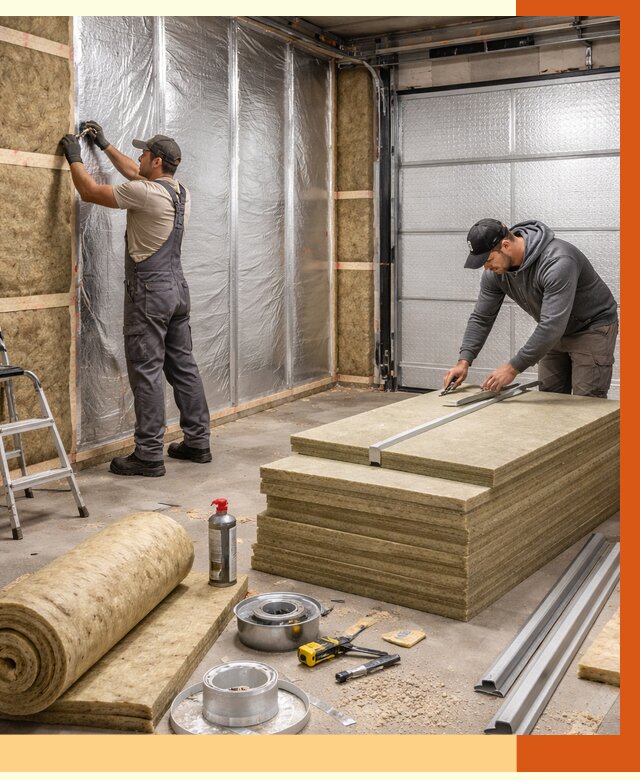 Утепление гаража в Новошахтинске от 4687 руб/м2 — комплексное утепление ворот и стен | ТепломастерНвш