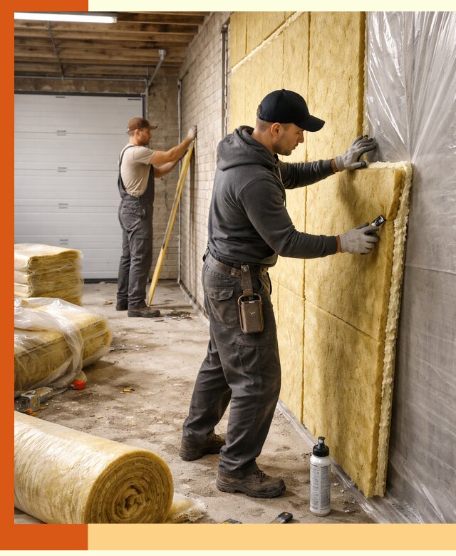 Утепление гаража под ключ в Новошахтинске — все виды теплоизоляции