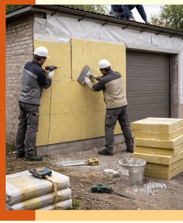 Утепление гаража снаружи в Новошахтинске качественно и надёжно