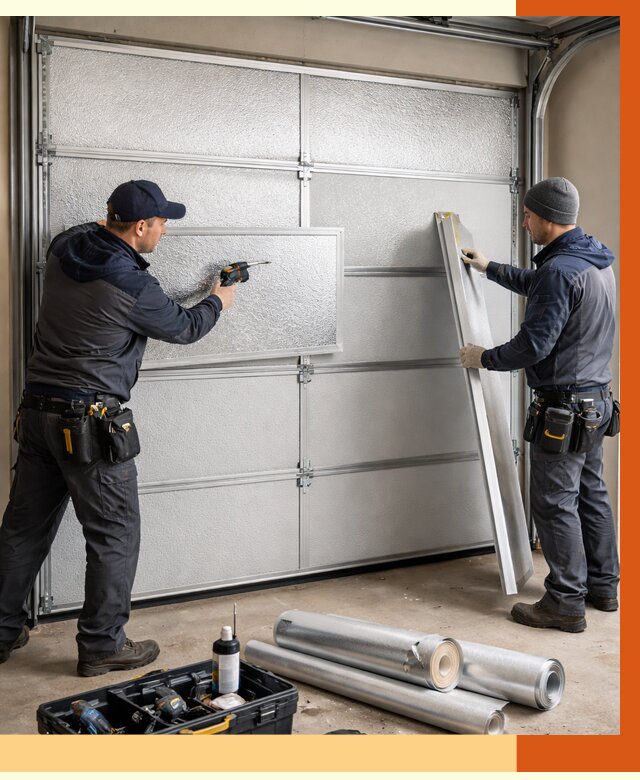 Утепление гаражных ворот в Новошахтинске от 8177 руб/м2 — надежно и быстро | ТепломастерНвш