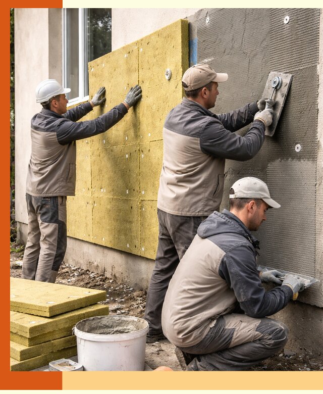 Утепление фасада под штукатурку в Новошахтинске — энергоэффективная технология