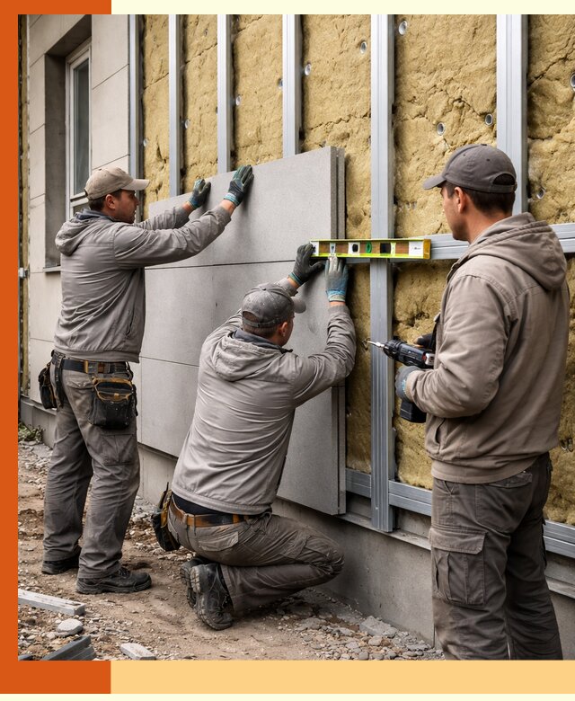 Утепление вентилируемого фасада под ключ в Новошахтинске