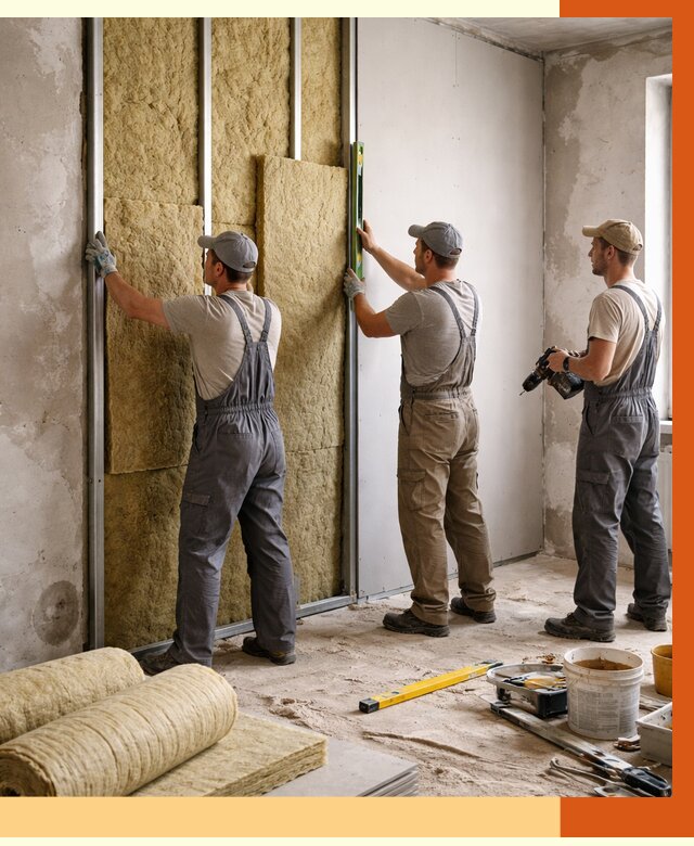 Утепление стен изнутри в Новошахтинске от 2344 руб/м² под ключ | ТепломастерНвш