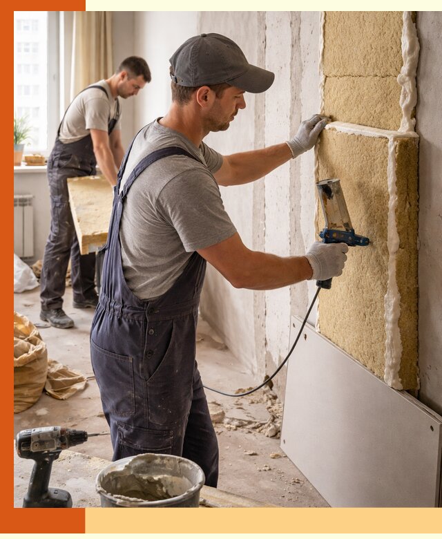 Утепление стен изнутри в Новошахтинске — качественно и эффективно