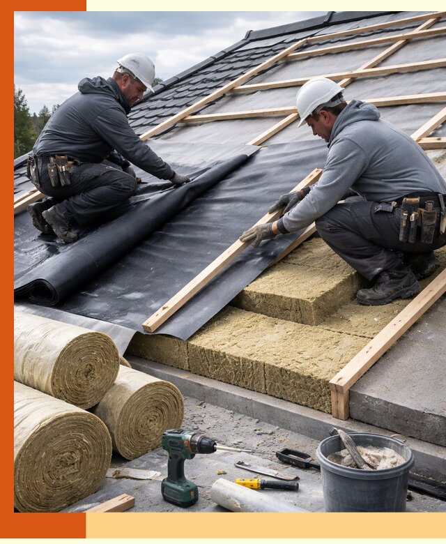 Утепление крыши снаружи в Новошахтинске: профессиональная теплоизоляция