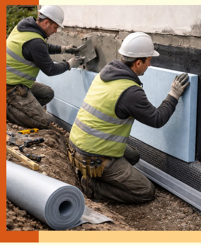 Утепление фундамента снаружи в Новошахтинске — профессиональная теплоизоляция