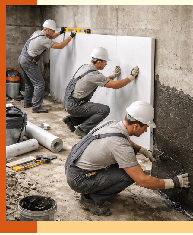 Утепление фундамента изнутри профессионально в Новошахтинске