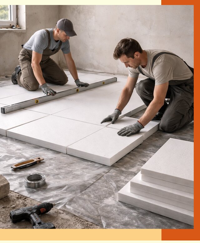 Утепление бетонного пола в Новошахтинске от 2604 руб/м2 — монтаж и цена | ТепломастерНвш