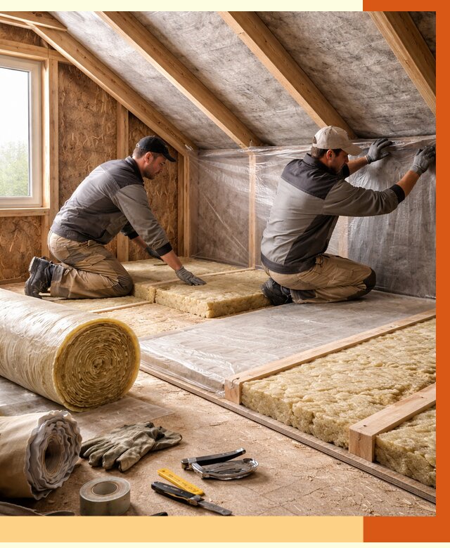 Утепление чердака в Новошахтинске от 7812 руб/м² — теплоизоляция и комплексное утепление под ключ | ТепломастерНвш