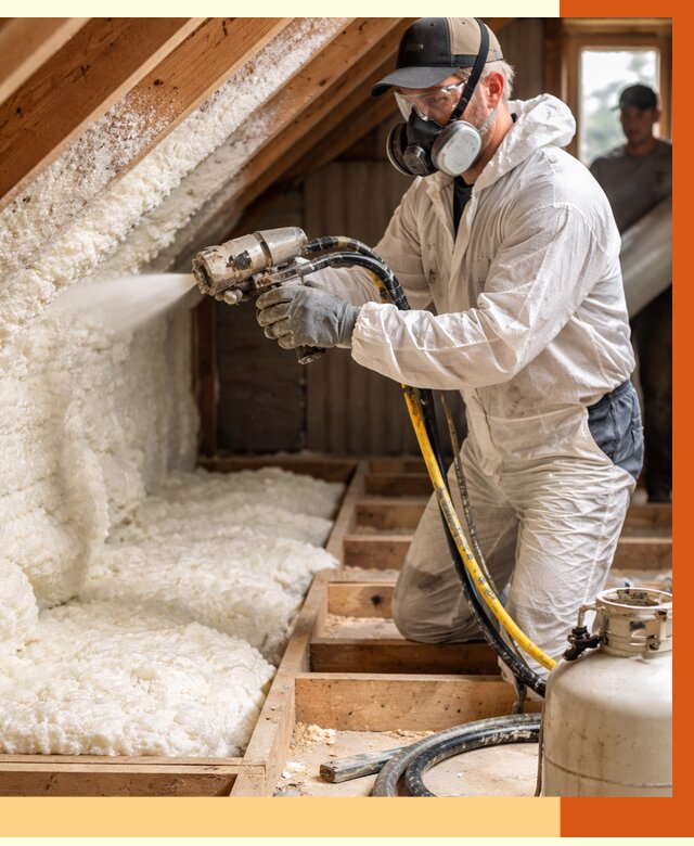 Утепление чердака ППУ в Новошахтинске от 8979 руб./м2 — услуга под ключ | ТепломастерНвш