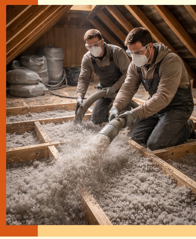 Утепление чердака эковатой в Новошахтинске — быстро и надёжно