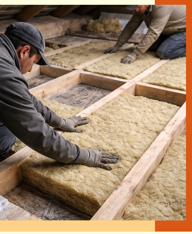 Утепление чердака минватой в Новошахтинске от 3646 руб/м2 под ключ | ТепломастерНвш