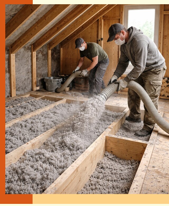 Утепление мансарды эковатой в Новошахтинске с гарантией качества