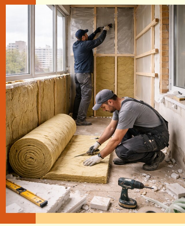 Утепление балкона под ключ в Новошахтинске качественно и быстро