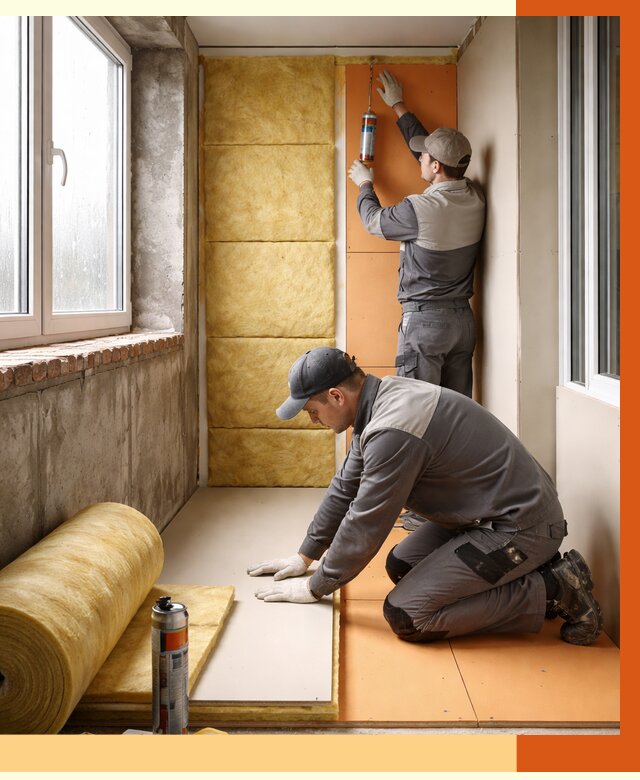 Утепление лоджии под ключ в Новошахтинске от 6770 руб/м2 — комплексное решение | ТепломастерНвш