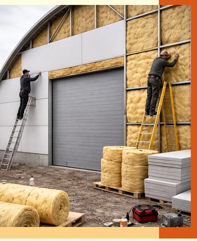 Утепление ангара пенополиуретаном в Новошахтинске от 7500 руб./м² — комплекс от ТепломастерНвш