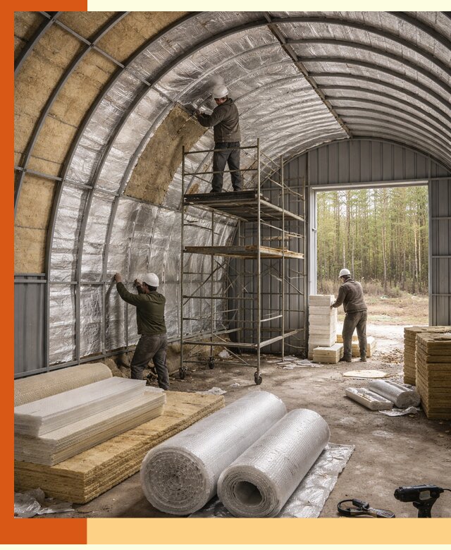 Утепление арочного ангара под ключ в Новошахтинске