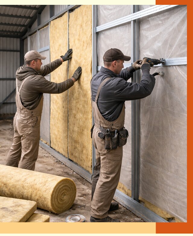 Утепление металлического ангара в Новошахтинске от 4948 руб/м2 — услуги под ключ | ТепломастерНвш