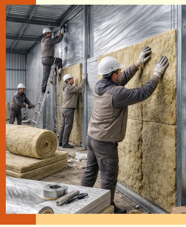 Утепление металлического склада в Новошахтинске: теплоизоляция и герметизация