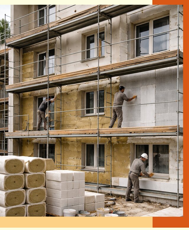 Утепление гостиницы в Новошахтинске от 7500 руб./м2 — комплексно, ППУ, под ключ | ТепломастерНвш