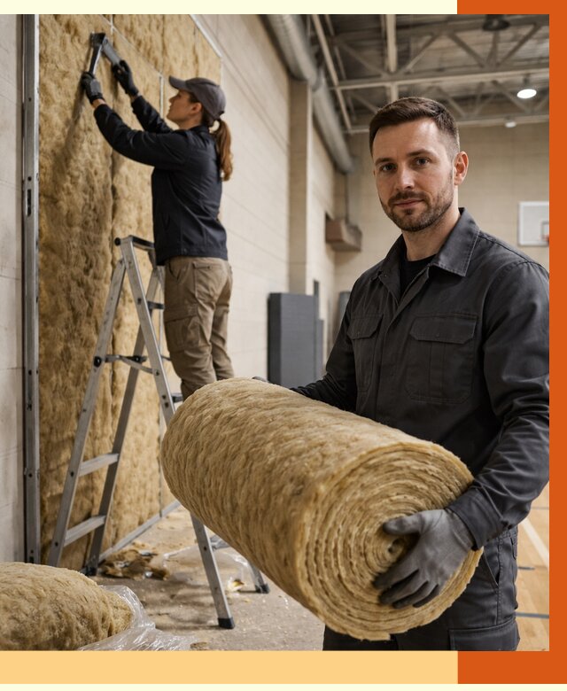 Утепление спортзала в Новошахтинске от 7812 руб/м2 — комплексное утепление под ключ | ТепломастерНвш