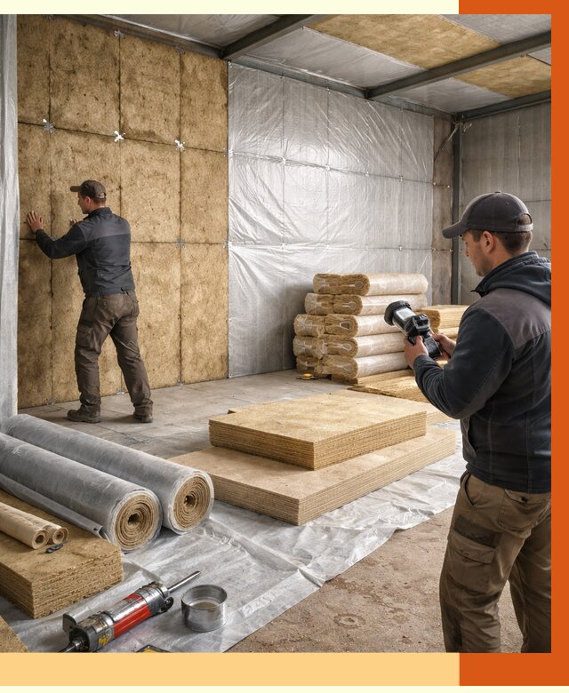 Утепление теплого склада в Новошахтинске под ключ от 11978 руб/м² | ТепломастерНвш