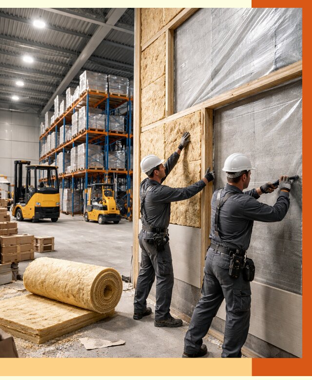 Утепление склада с техникой в Новошахтинске от 4375 руб./м2 — комплексно под ключ | ТепломастерНвш