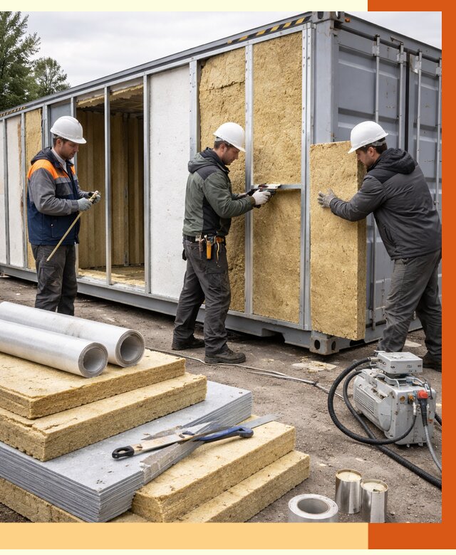 Утепление морского контейнера в Новошахтинске от 3906 руб. под ключ | ТепломастерНвш