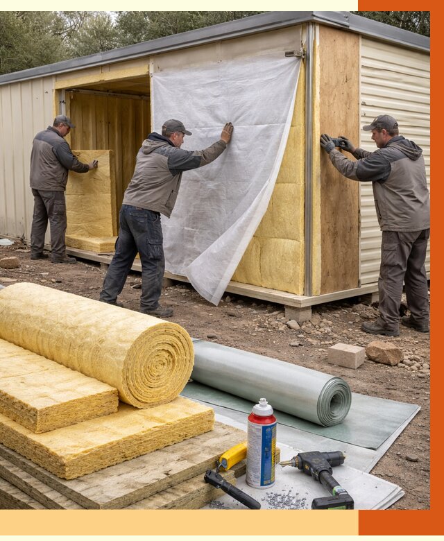 Утепление строительной бытовки в Новошахтинске от 13020 руб. под ключ | ТепломастерНвш