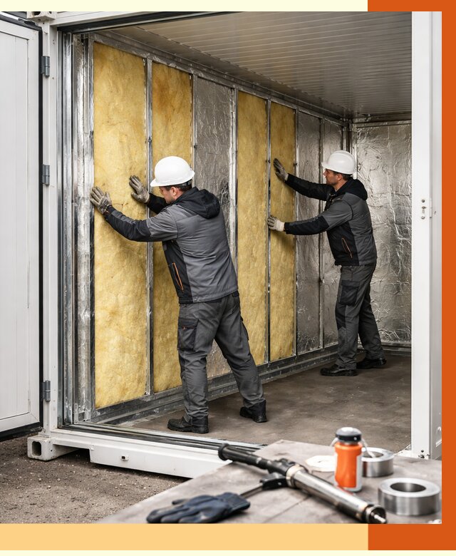 Утепление рефрижераторного контейнера в Новошахтинске от 46872 руб./м² | ТепломастерНвш