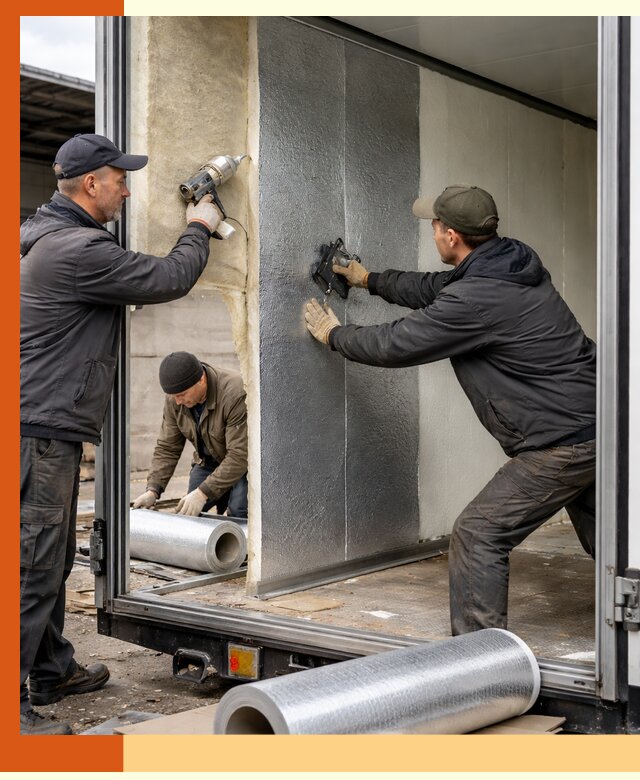 Утепление холодильного кузова в Новошахтинске — монтаж и теплоизоляция