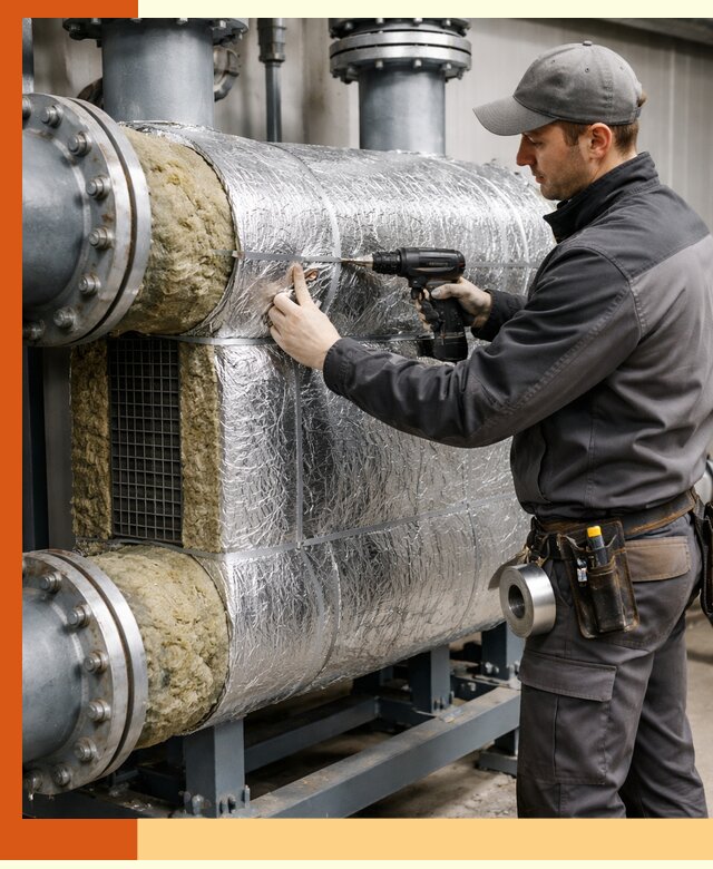 Утепление теплообменника в Новошахтинске — профессиональная теплоизоляция оборудования