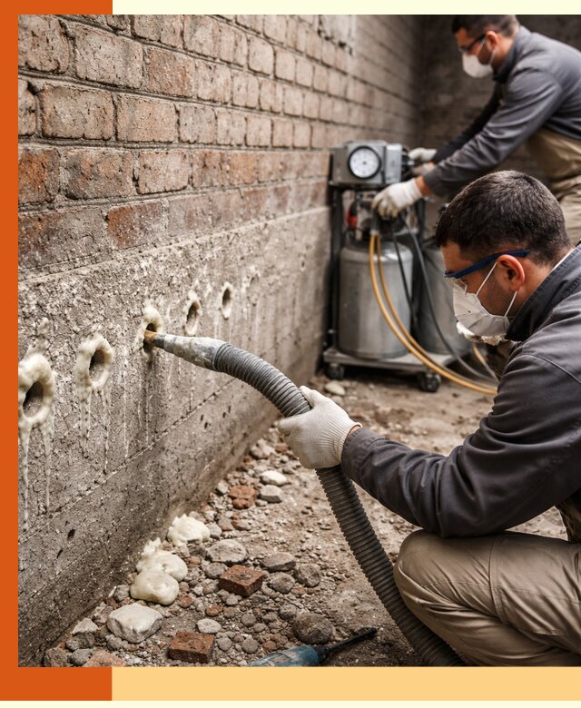 Заполнение колодцевой кладки ППУ в Новошахтинске быстро и герметично