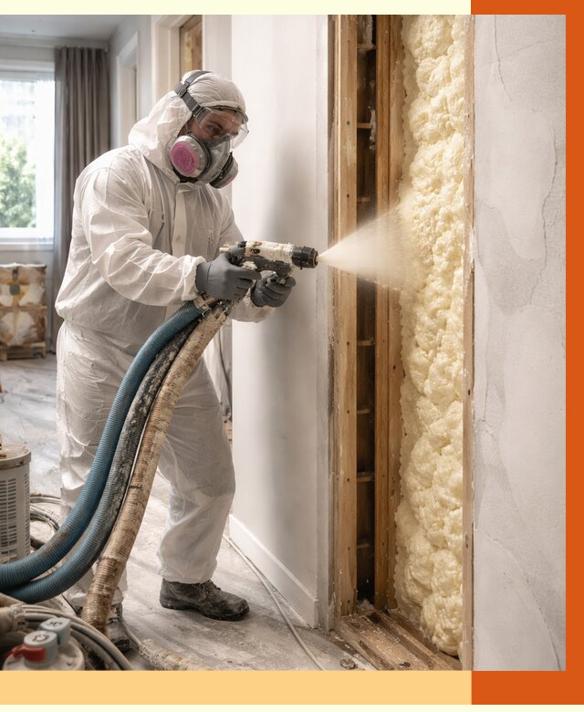 Межстеновое утепление ППУ в Новошахтинске от 2864 руб/м2 — межстенное утепление под ключ | ТепломастерНвш